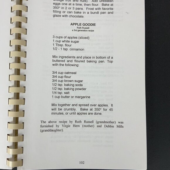 Recipes From Sweet Yesterday Cookbook Signed By Thelma Allen 1994 Spiral Bound - Picture 12 of 16